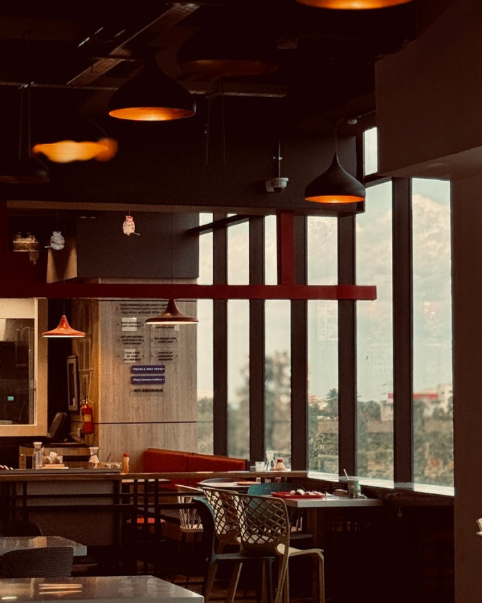 The warm interior of a fine dining restaurant